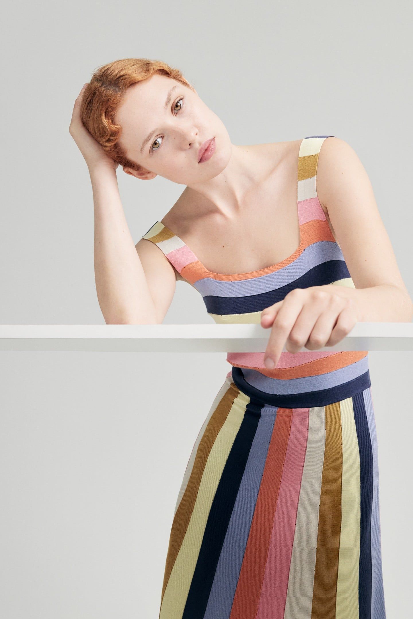 WOMENS KNITTED DRESS MULTI COLOURED 5