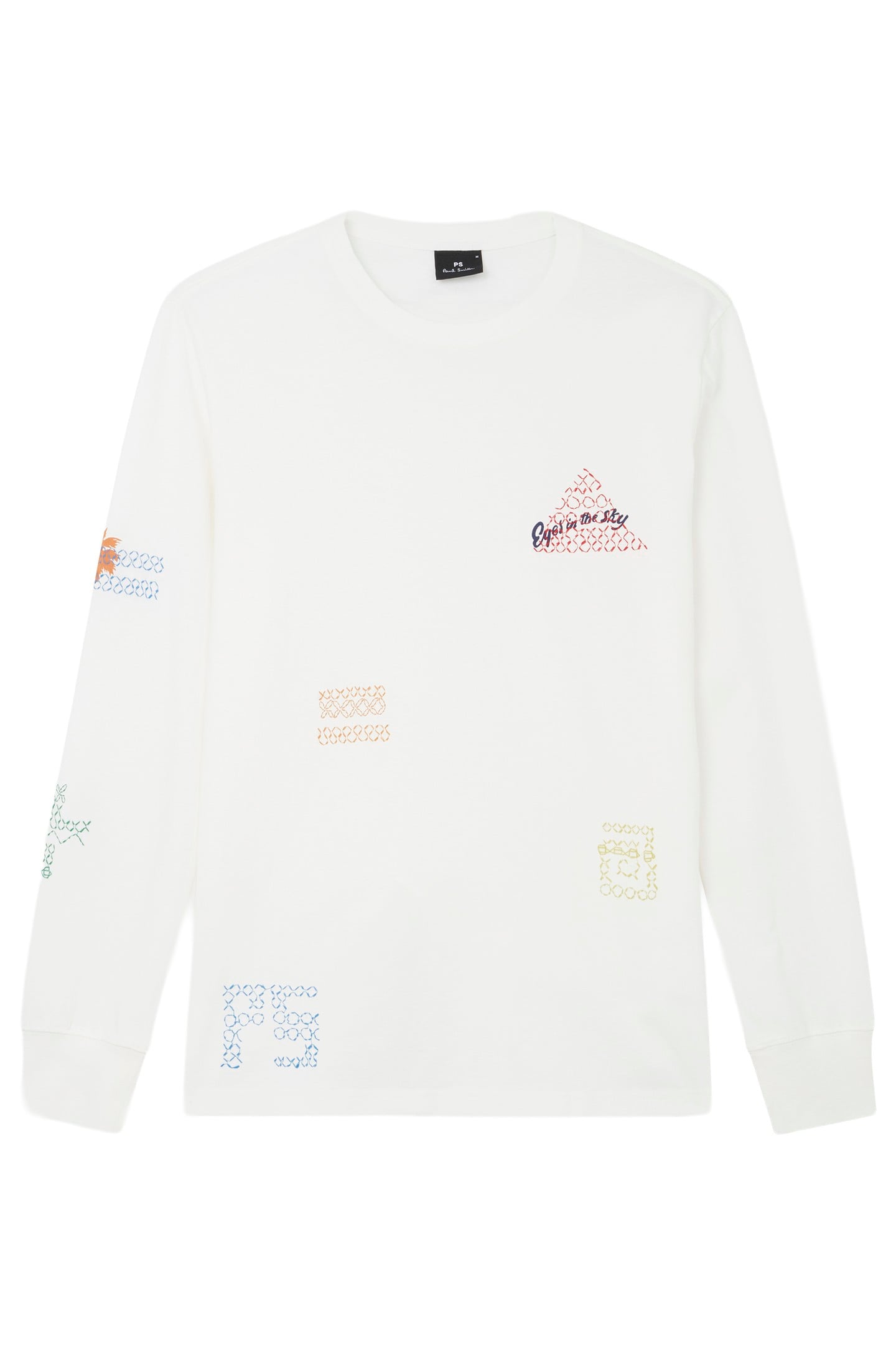 MENS CN LS TSHIRT EYES IN THE SKY OFF WHITE 4