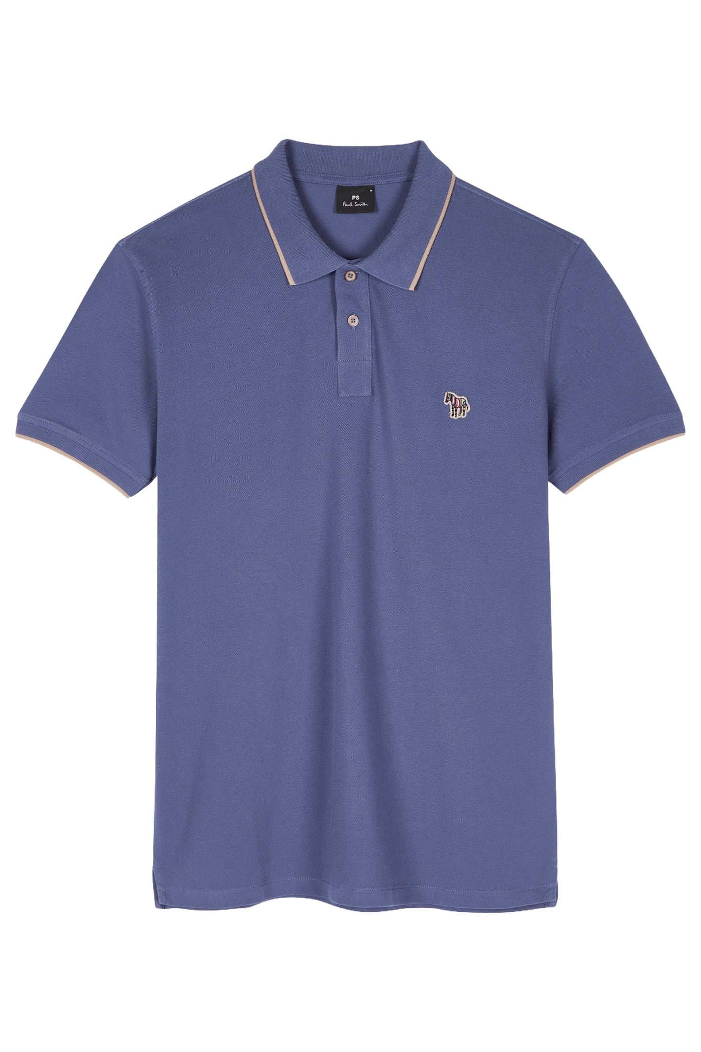 MENS REG POLO SS ZEB BADGE INDIGO 1