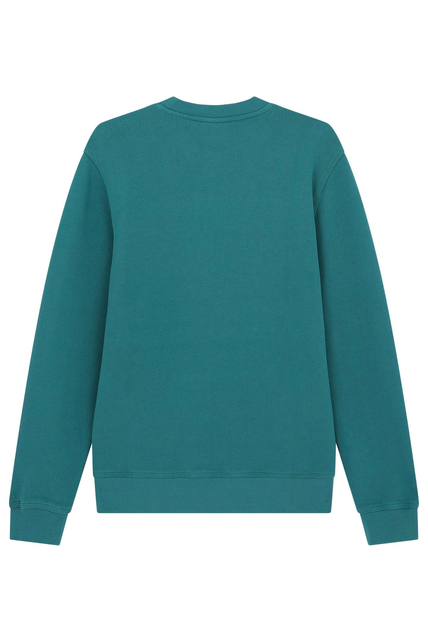 MENS SWEATSHIRT LINE ZEBRA PETROL GREEN 3