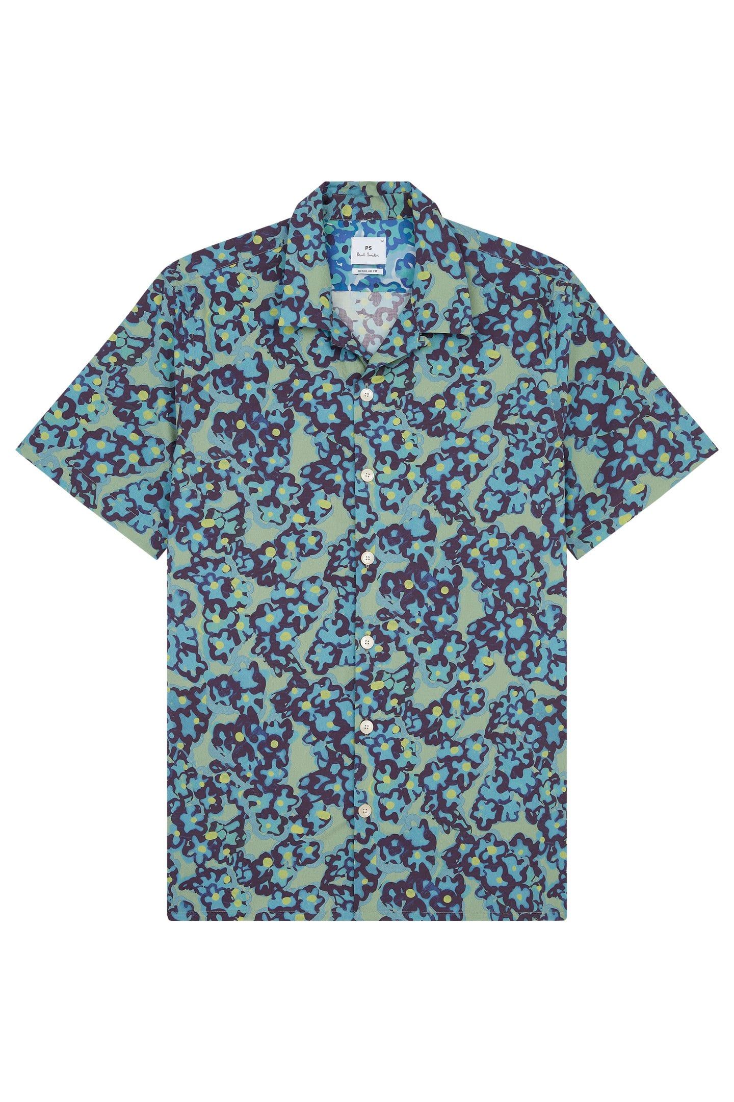 MENS SS REGULAR FIT SHIRT LT GREYISH GREEN 5