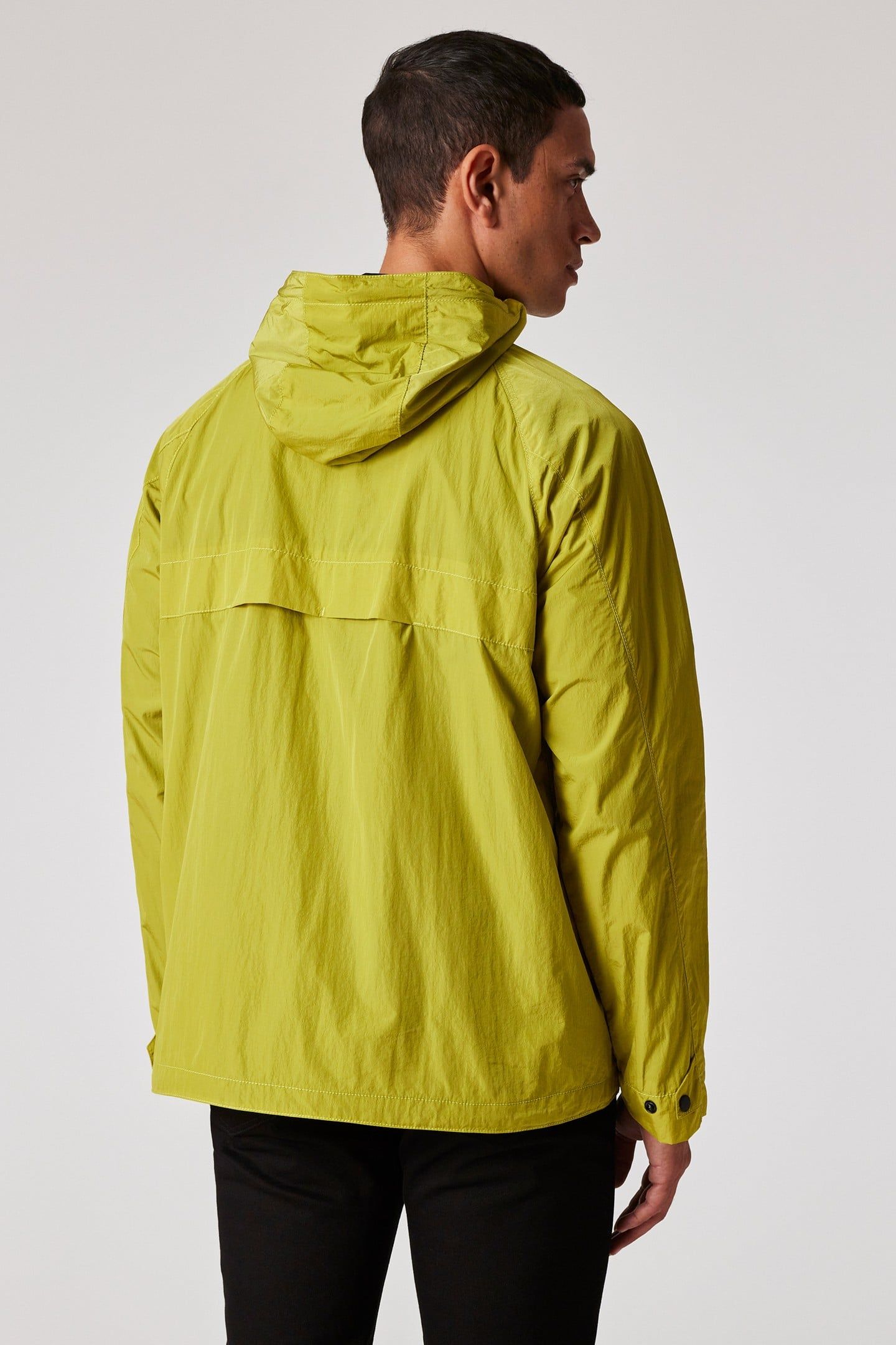 MENS HOODED JACKET ACID YELLOW 2