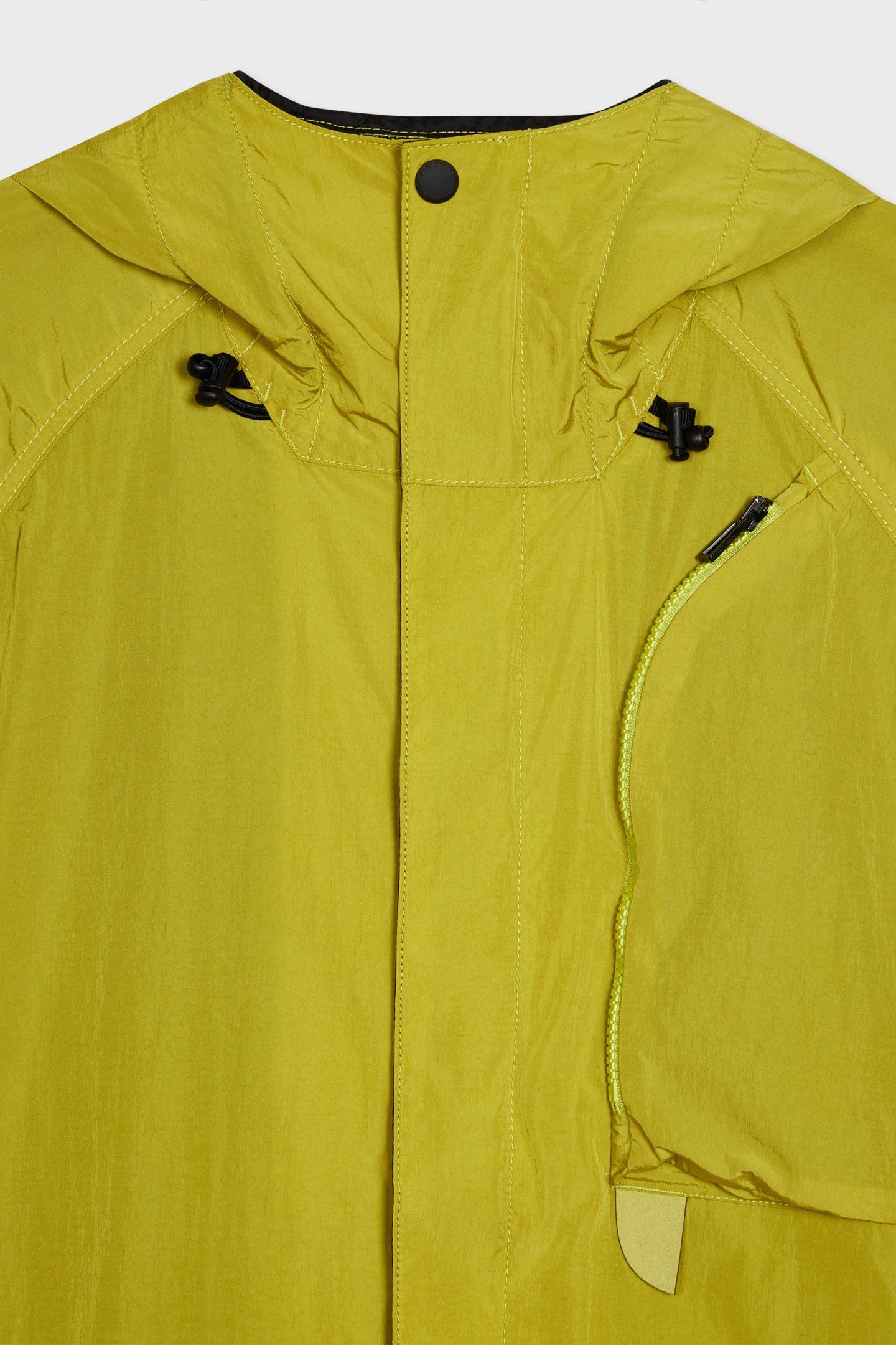 MENS HOODED JACKET ACID YELLOW 5