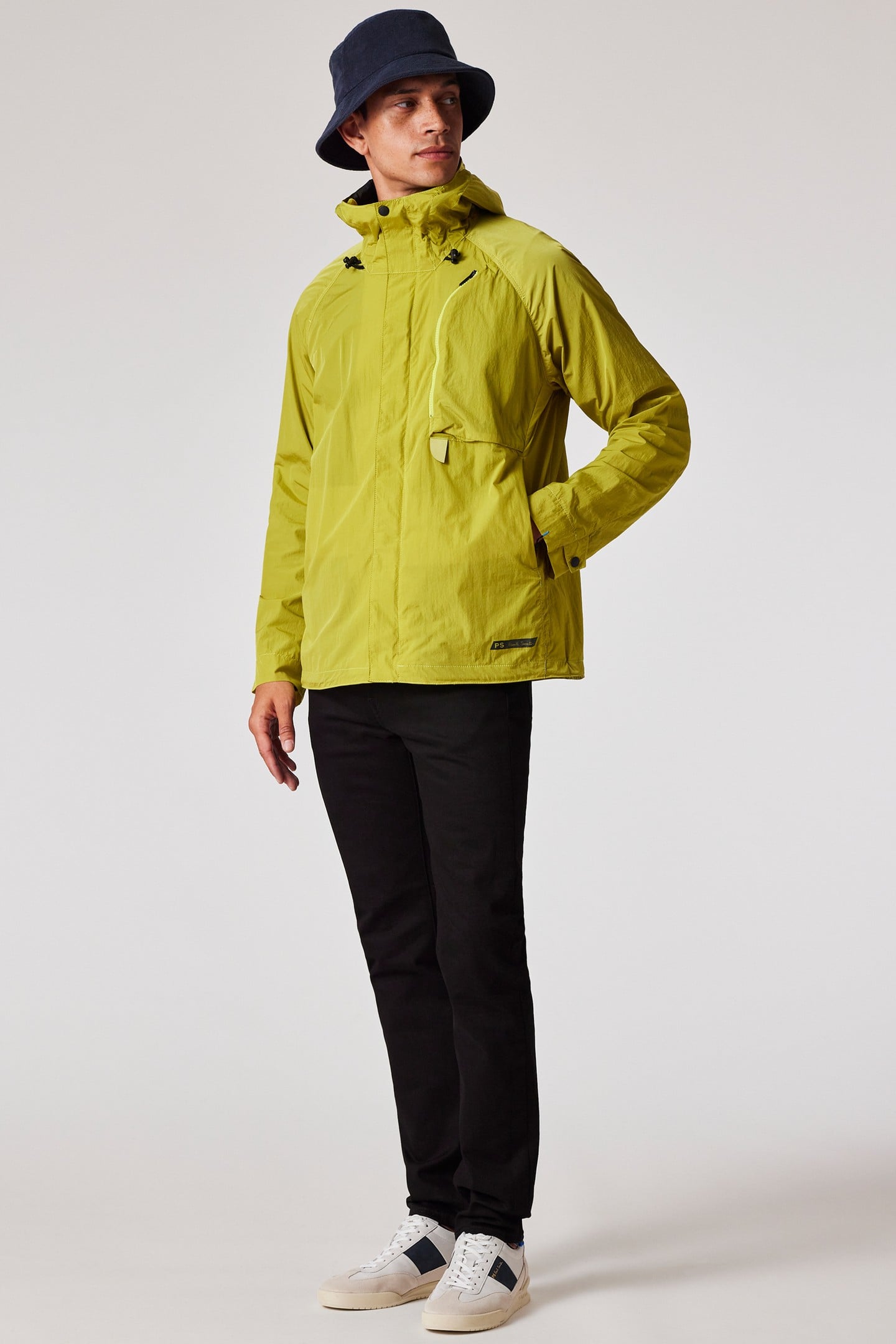 MENS HOODED JACKET ACID YELLOW 3