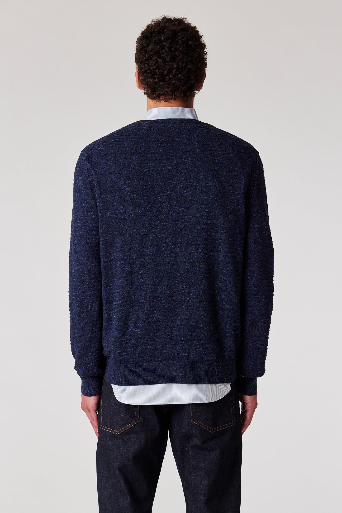 MENS SWEATER CREW NECK INKY BLUE 5