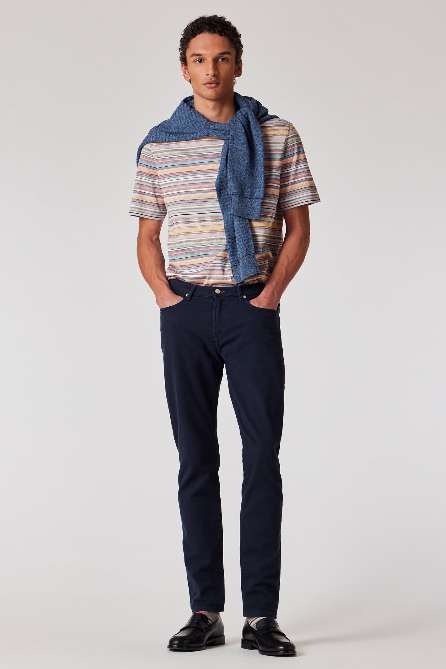 MENS SIGNATURE STRIPE TSHIRT MULTI COLOURED 3