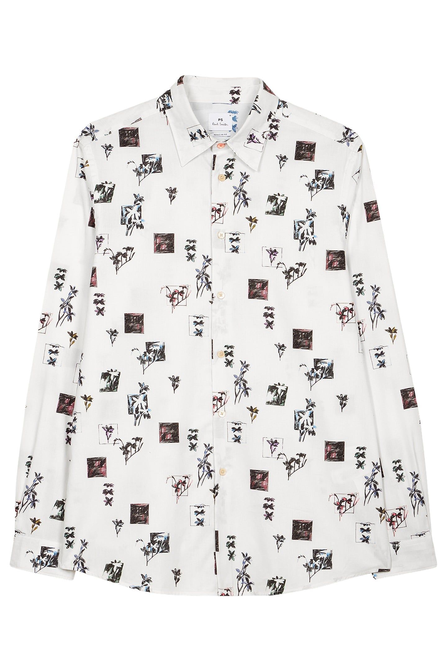 MENS LS REGULAR FIT SHIRT OFF WHITE 4
