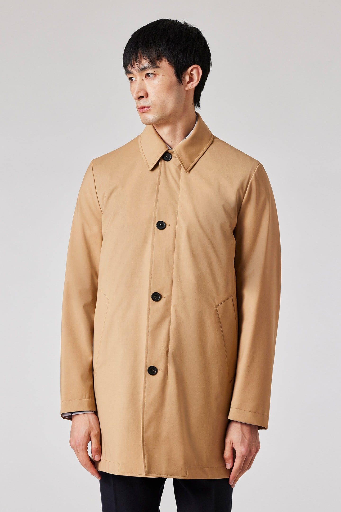 MENS REGULAR FIT COAT WITH GILET LIGHT BEIGE 1