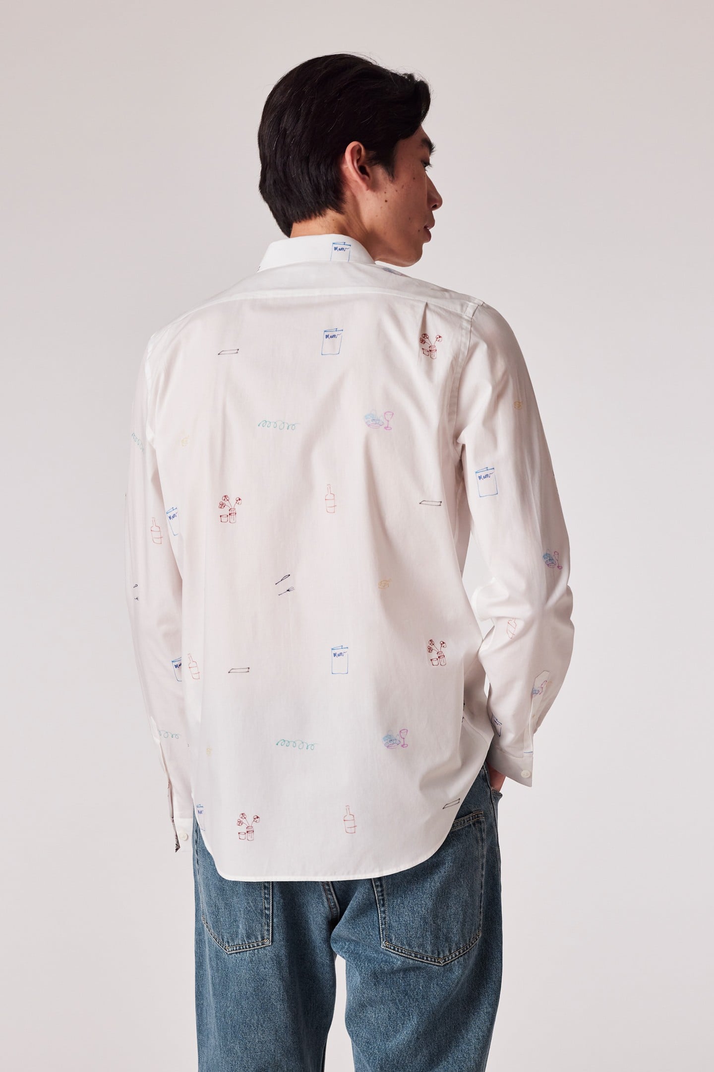 MENS LS TAILORED FIT SHIRT WHITE 2