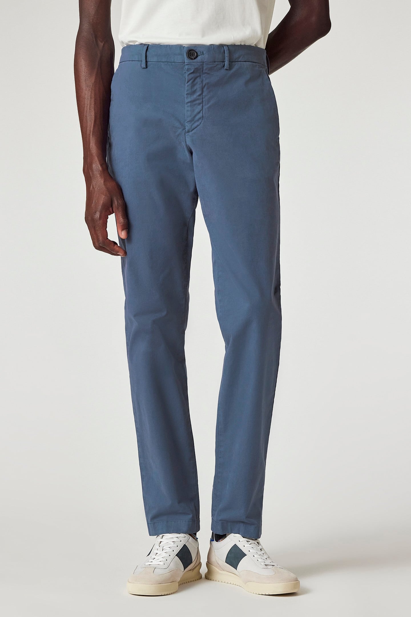 MENS MID FIT CLEAN CHINO BS ZEB SLATE 1