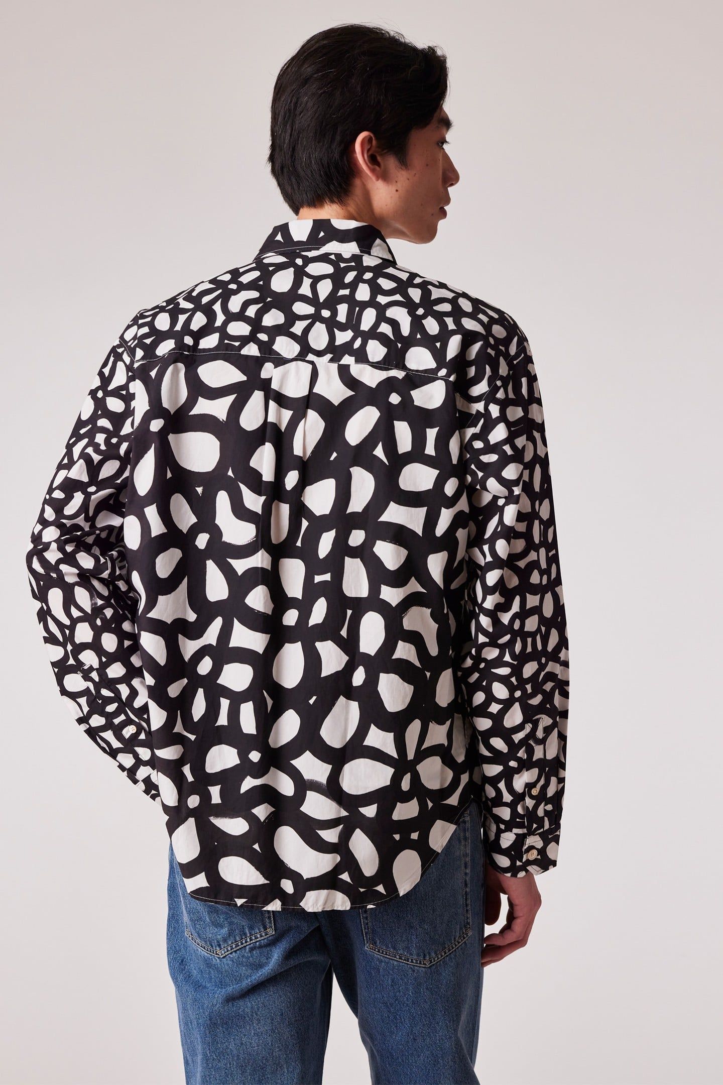 MENS LS RELAXED FIT SHIRT WHITE 2
