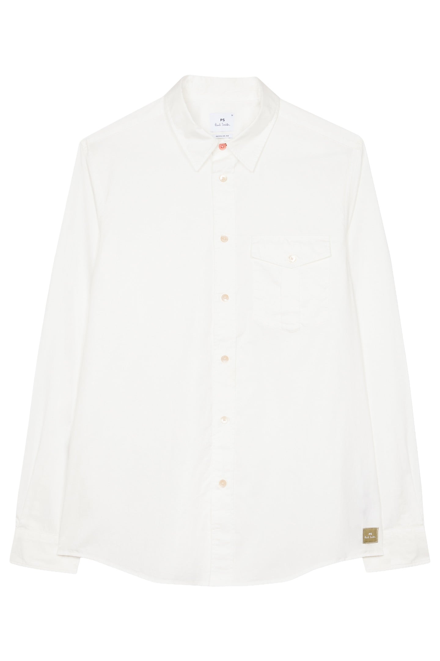 MENS LS REGULAR FIT SHIRT WHITE 4