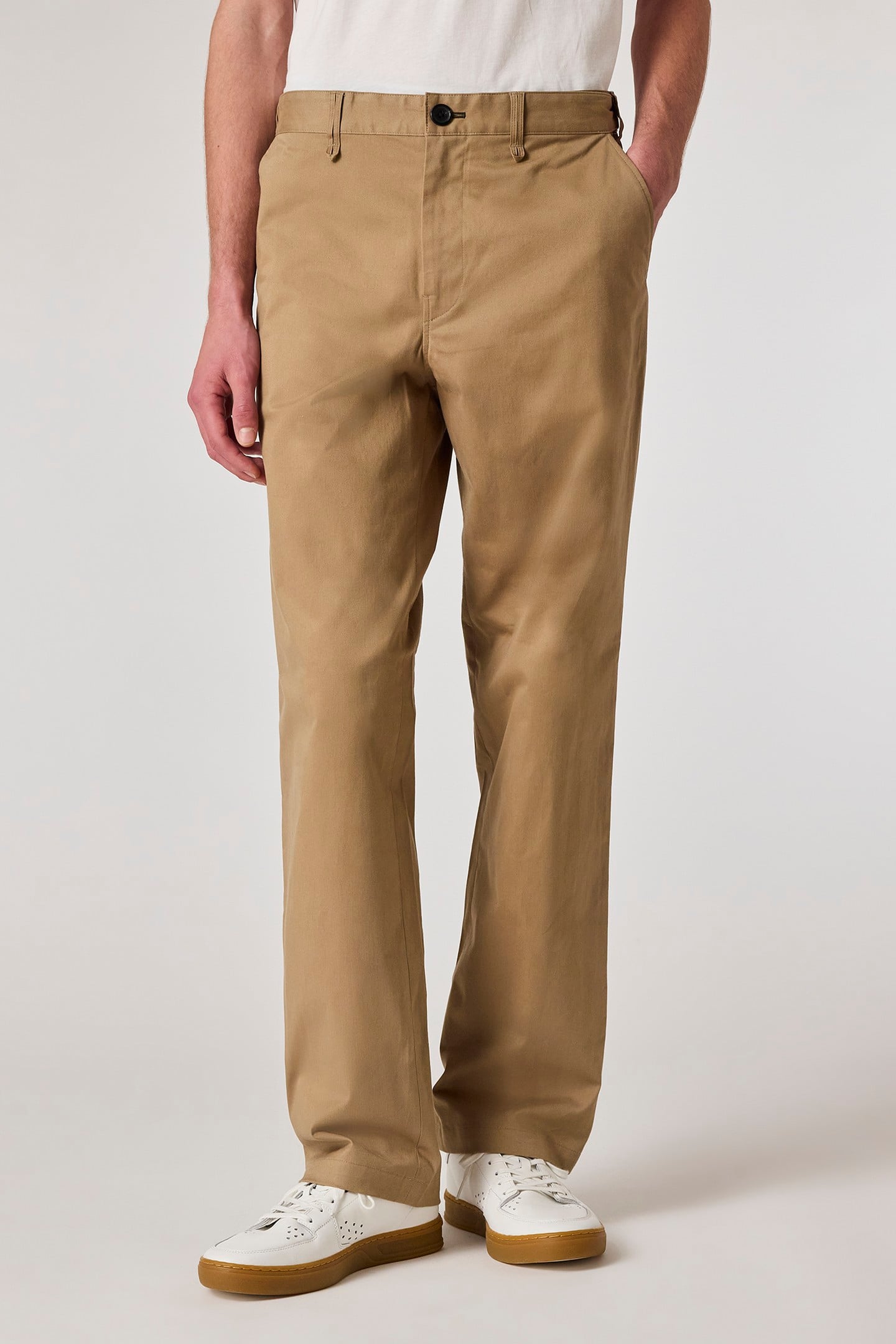 MENS TROUSER WITH FLEXI WAISTBAND CAMEL 1