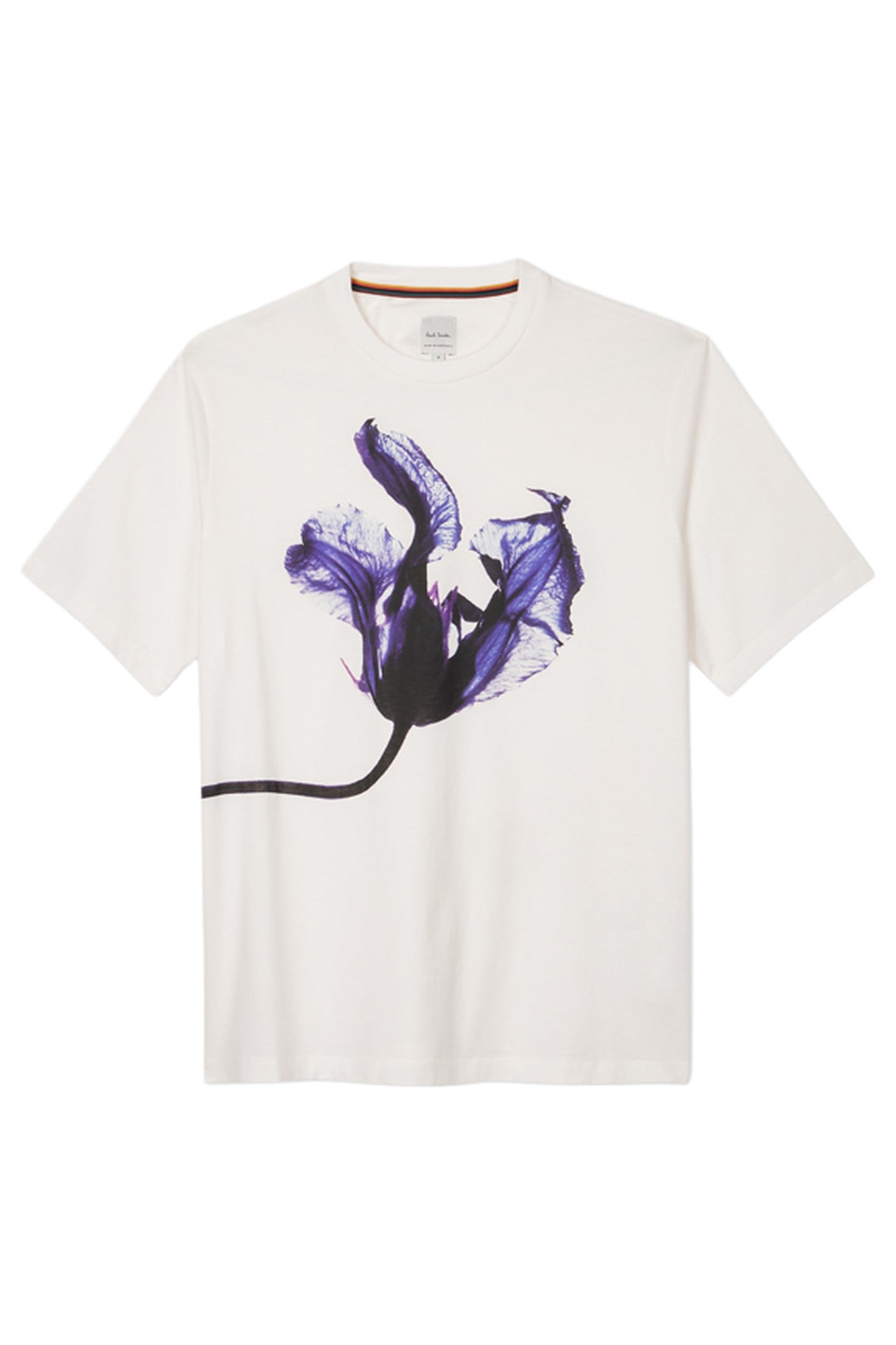 MENS PHOTO FLOWER PRINT TSHIRT WHITE 4
