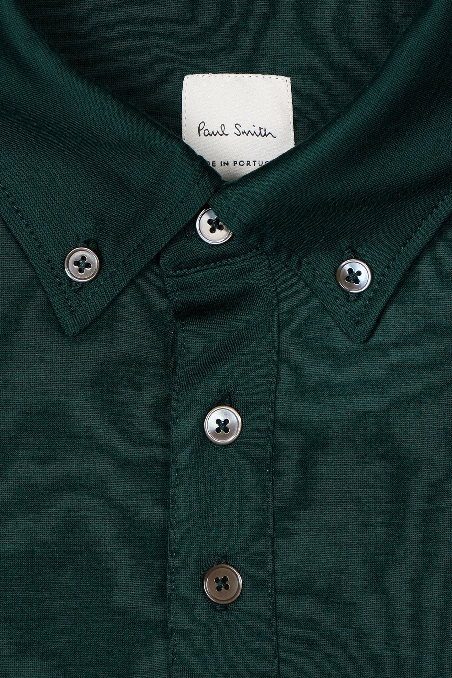 MENS OVERSIZED S/S POLO SHIRT BOTTLE GREEN 5