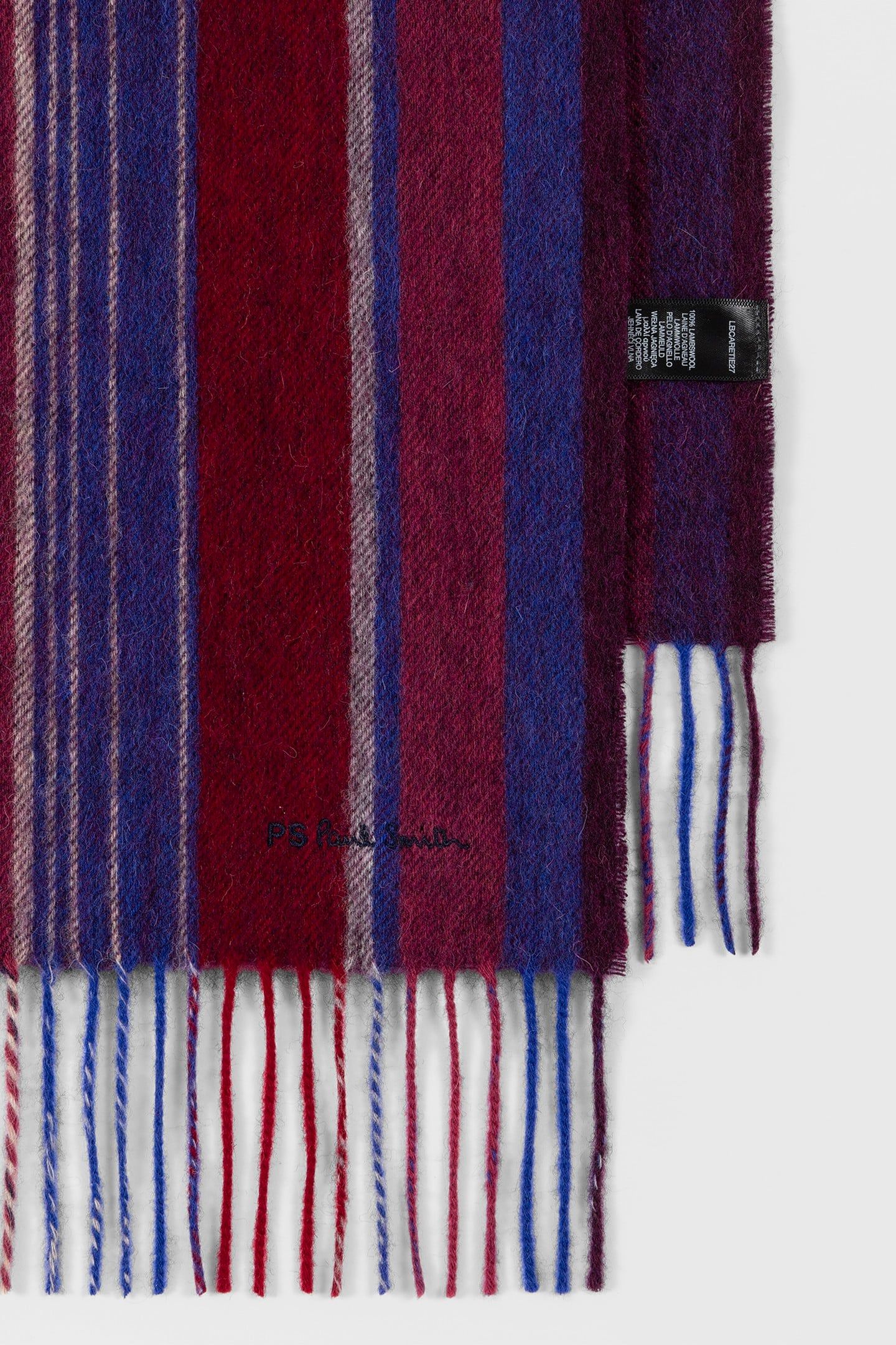 MEN SCARF PS TRENT STRP BURGUNDY/ BORDE 2