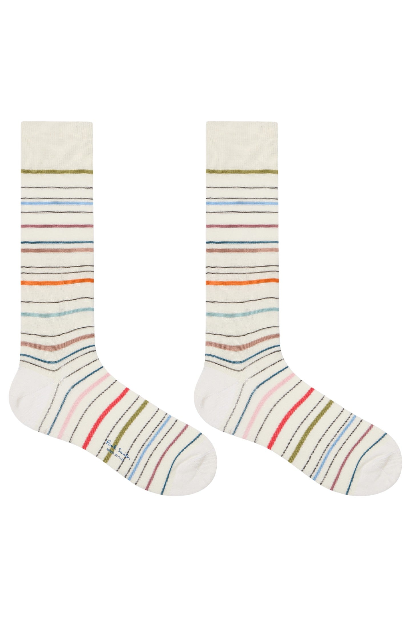 MEN SOCK PENCIL STRP OFF WHITE 2