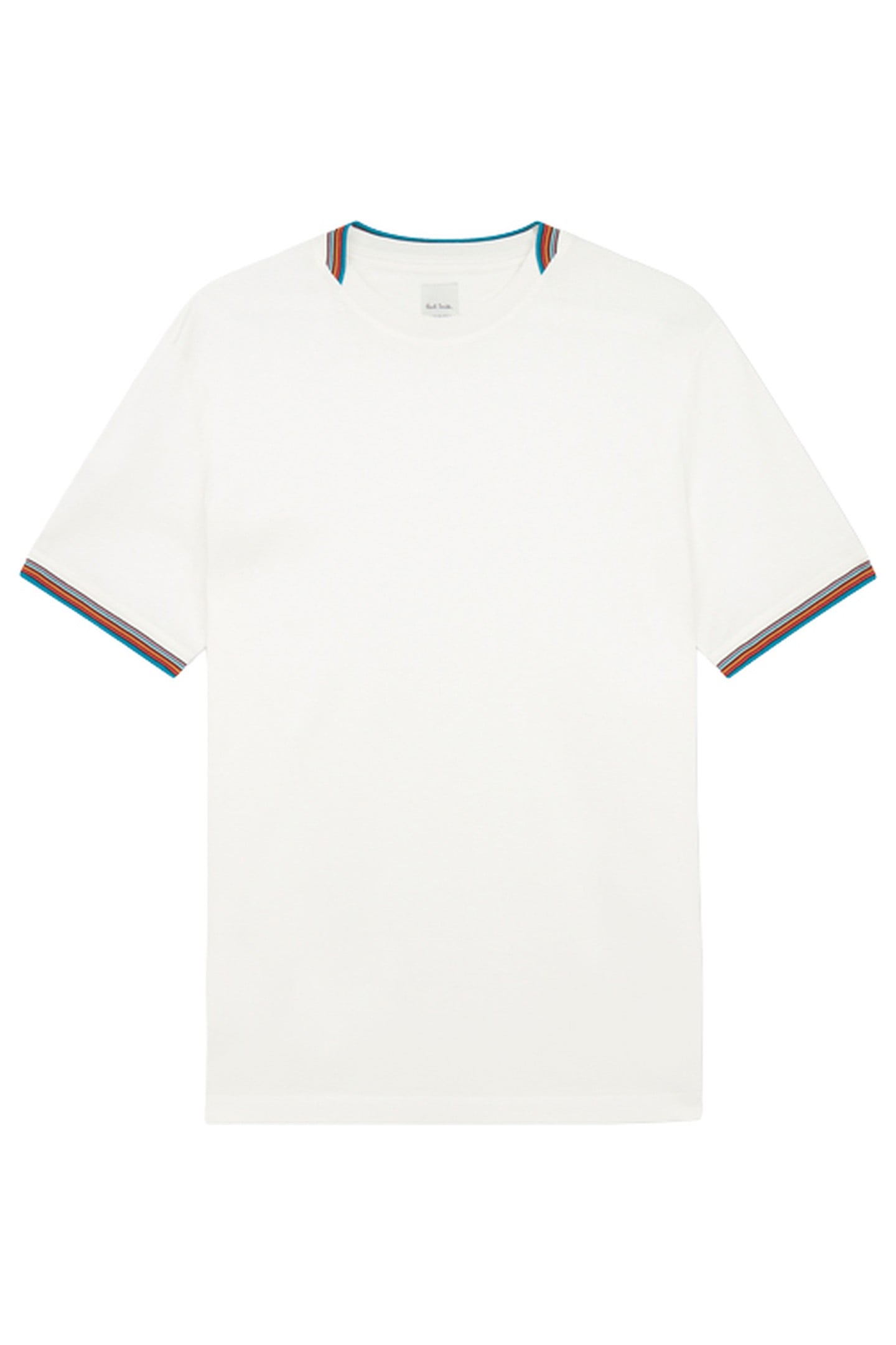 MENS STRIPE DETAIL TSHIRT WHITE 2