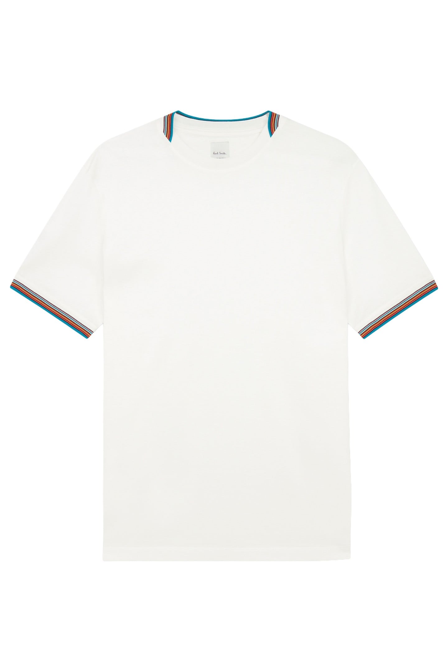 MENS STRIPE DETAIL TSHIRT WHITE 3