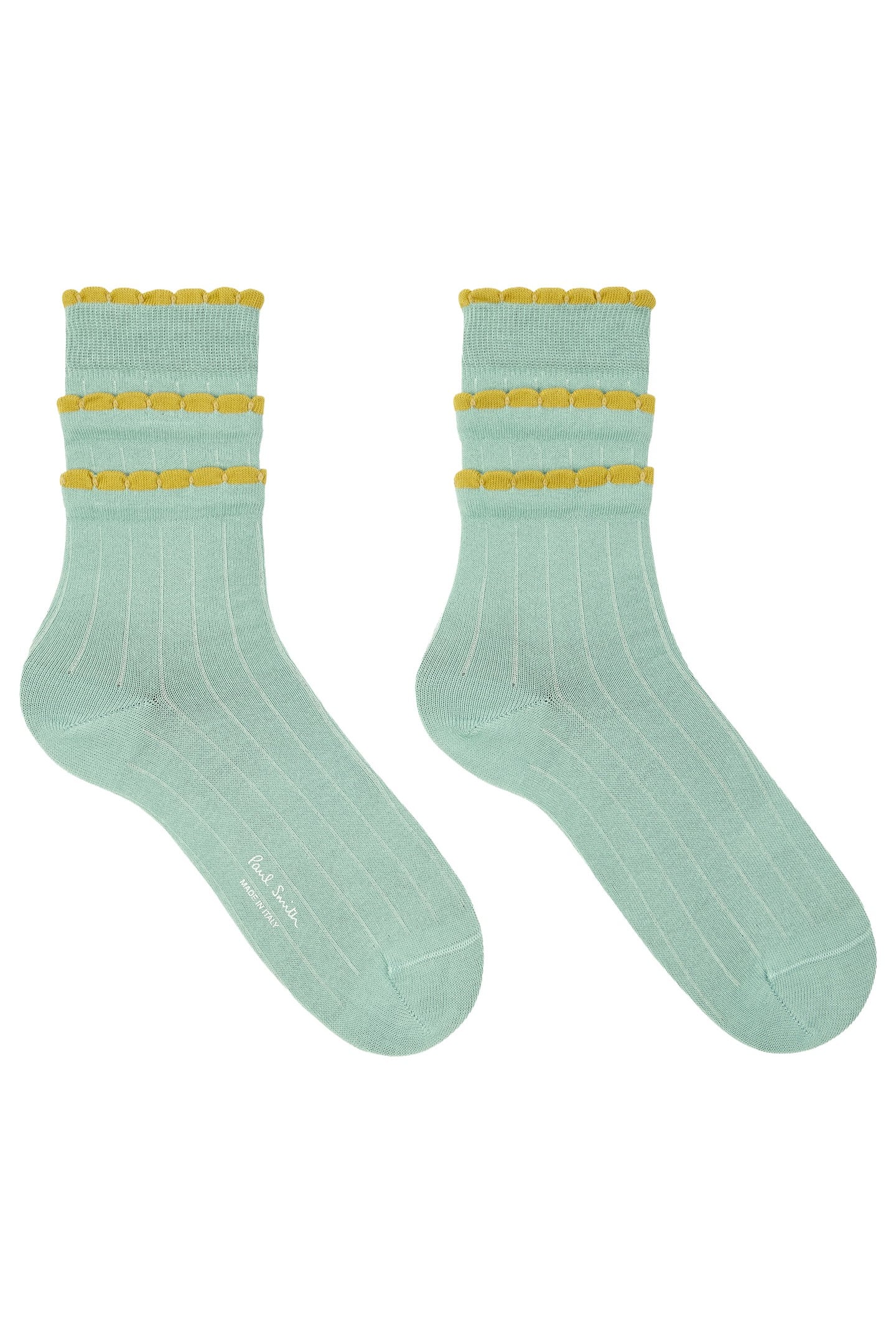 WOMENS SOCK GIGI RUFFLE AW24 TURQUOISE 2