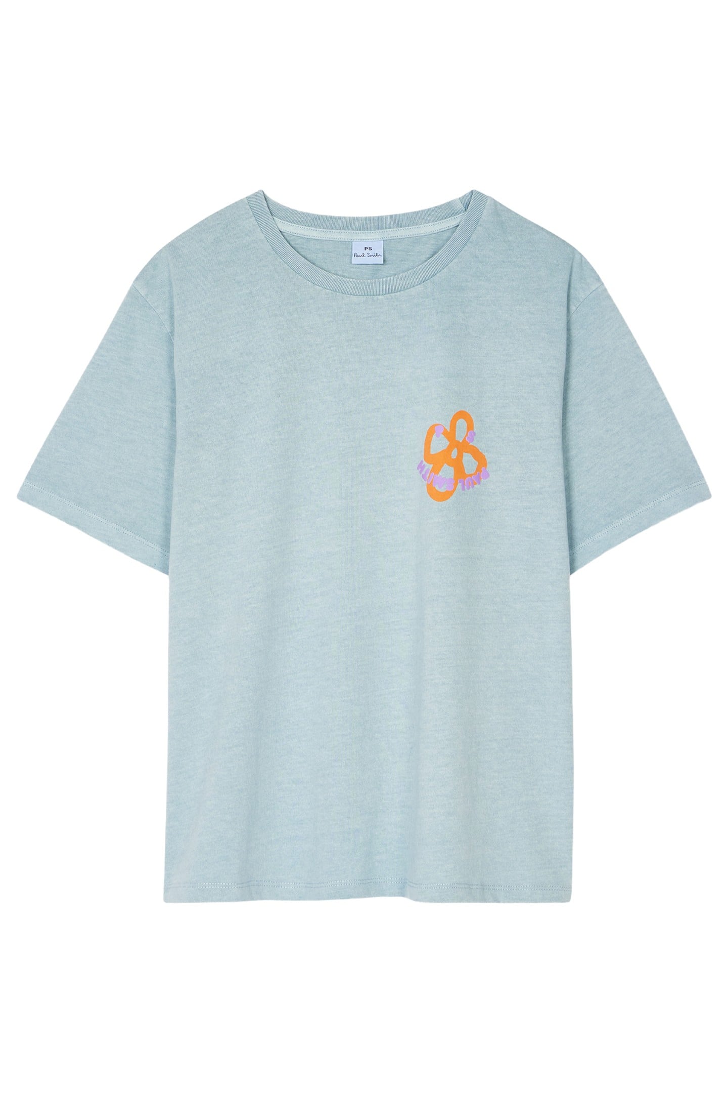 WOMENS TSHIRT HAPPY FLOWER BLUE 1