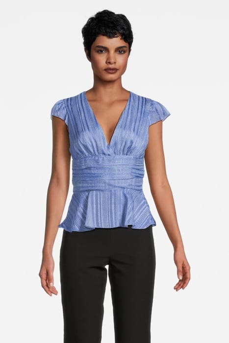 AGUEDA BLOUSE AZURE/WHITE 1