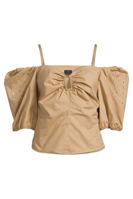 IRVIN BLUSA POPELINE DARK NOUGAT 6