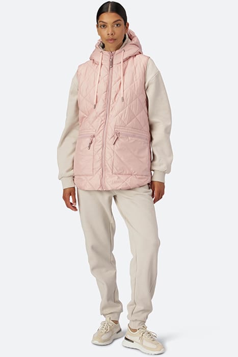10 AERIAL04 PADDED SHORT VEST PALE PINK 2