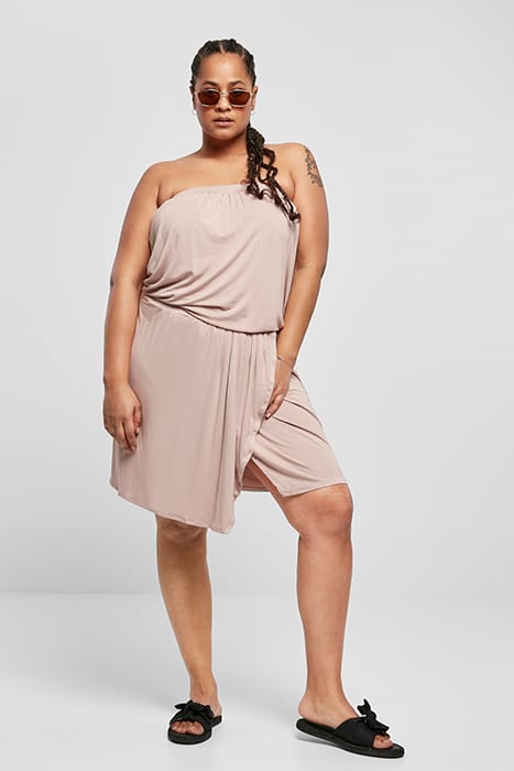 LADIES VISCOSE SHORT BANDEAU DRESS DUSKROSE 5