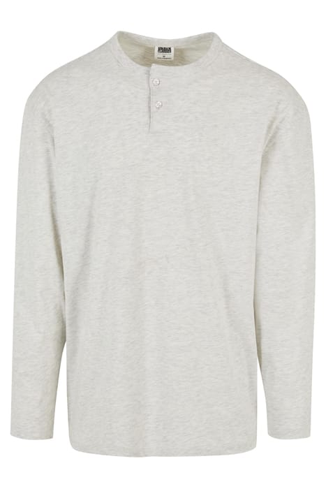 ORGANIC OVERSIZED HENLEY LONGSLEEVE LIGHTGREY 1