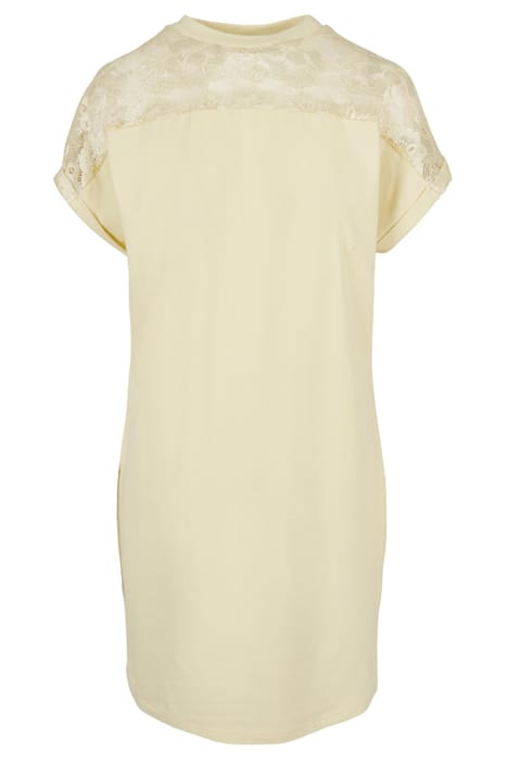 LADIES LACE TEE DRESS SOFTYELLOW 1