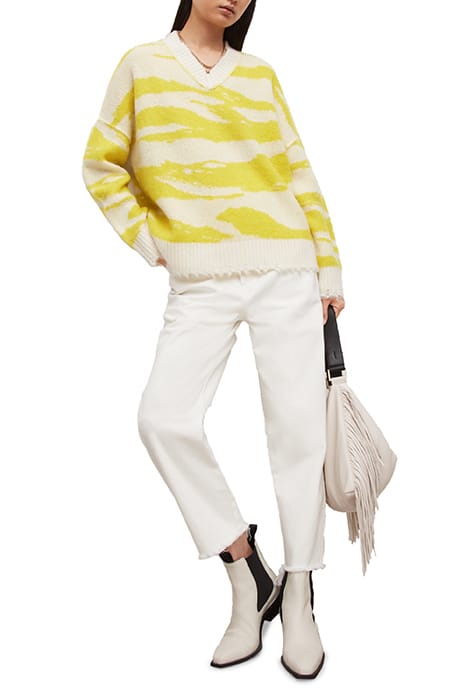 TIGA V-NECK SUNSHINE/WHITE 4