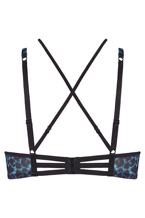 THE ART OF LOVE BLACK LEOPARD AND BLUE PLUNGE BALCONY BRA 4