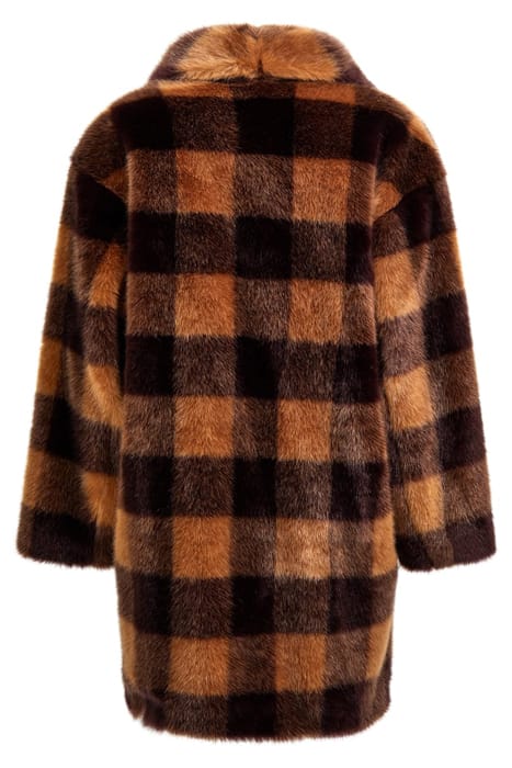 MARCIANO BY GUESS ROCHELLE COAT CAMEL AND DARK BOURB 7