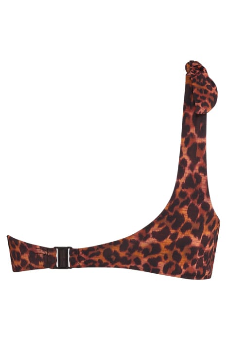 JUNGLE DIVA BROWN AND DARK ORANGE STRAPLESS BIKINI TOP 4