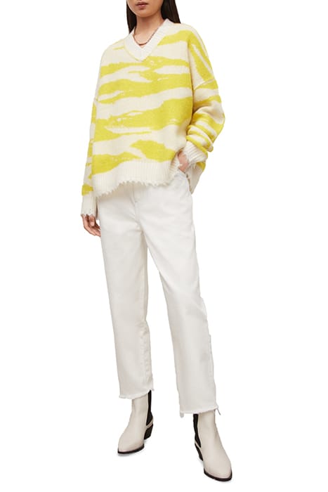TIGA V-NECK SUNSHINE/WHITE 3