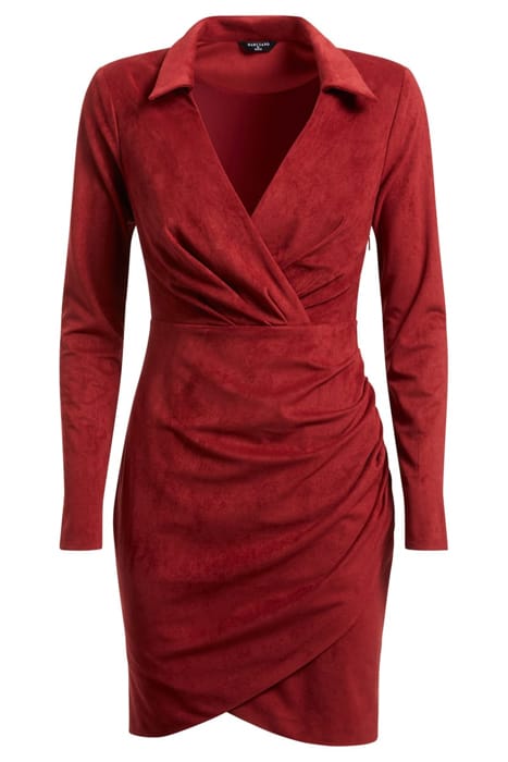 MARCIANO BY GUESS HUDSON WRAP DRESS DARK JAM RED 6