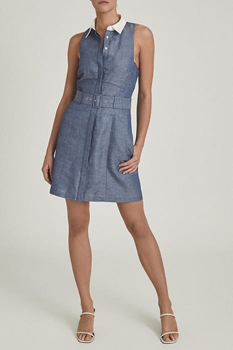 MIRA-CHAMBRAY COLLAR MINI BLUE 4