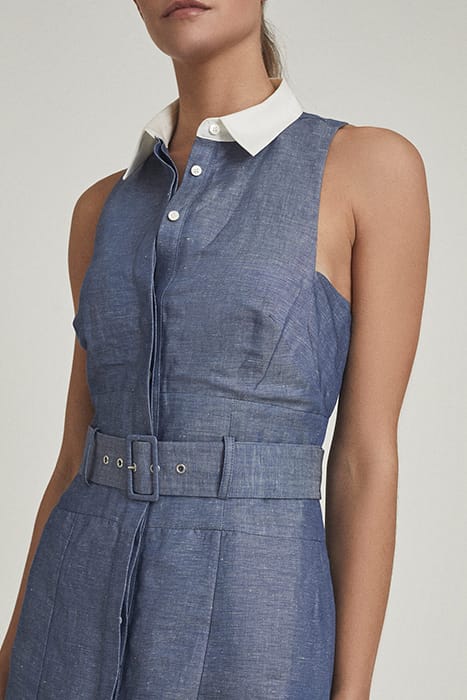MIRA-CHAMBRAY COLLAR MINI BLUE 6