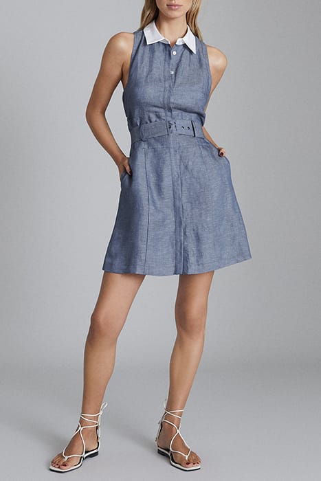 MIRA-CHAMBRAY COLLAR MINI BLUE 3