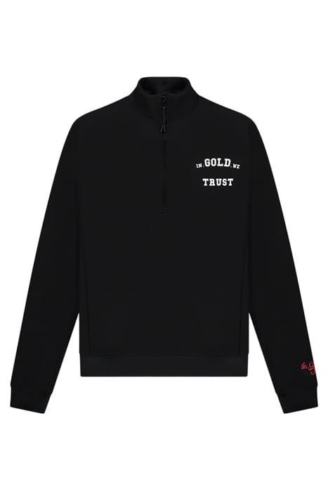 THE SLIM HALF ZIP JET BLACK 1