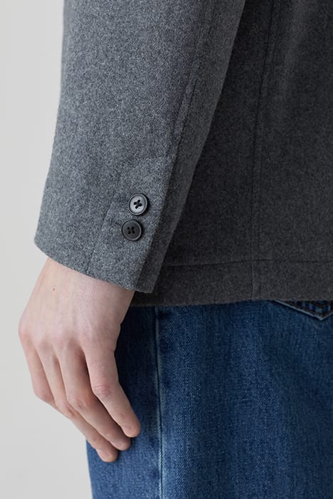 RELAXED BLAZER JACKETS & COATS DARK GREY MELANGE 4