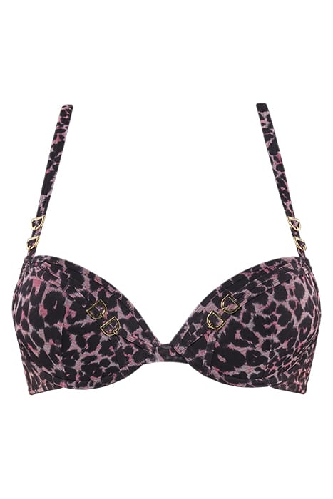 NIGHT FEVER BLACK PINK LEOPARD PUSH UP BRA 3