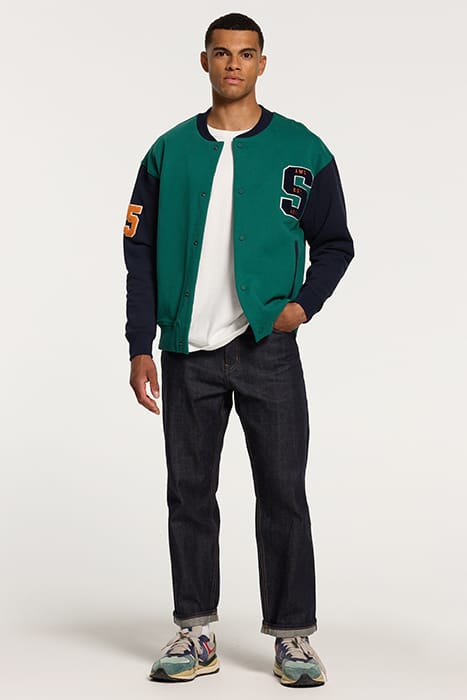 MEN VARSITY JACKET IVY LEAGUE BOTTLE GREEN 4