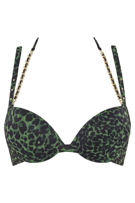 RHAPSODY BLACK GREEN LEOPARD PUSH UP BRA 3