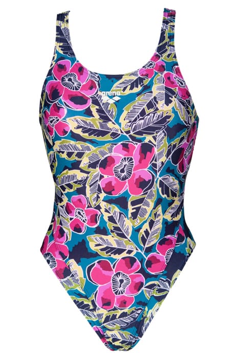 W TROPICAL SKETCH SWIM TECH ONE PIECE GREEN MULTI 4