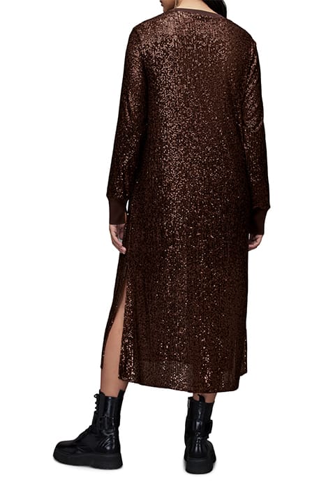 JUELA CREW DRESS DARK BROWN 2