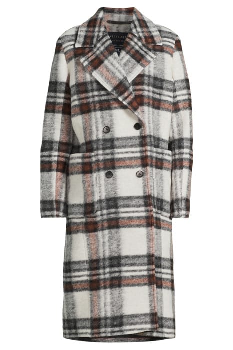 ESME CHECK COAT BLACK/WHITE/BROWN 6