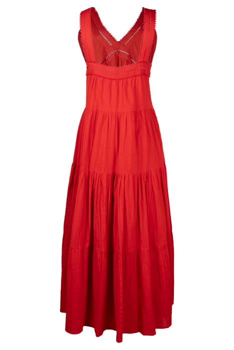 RIRI BRODERIE DRESS RED CLAY 2