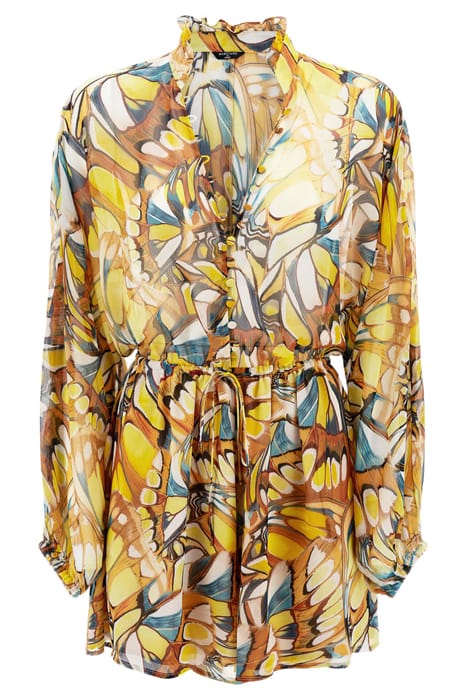 MARCIANO BY GUESS VIVIENNE PRINTED ROM GOLDEN WING ROMPER PR 6